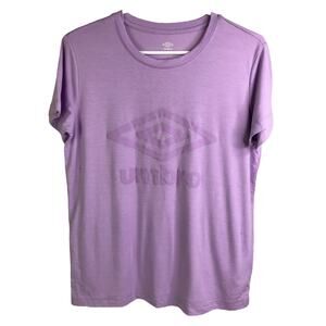 Umbro Ttshirt Womens Sz S Lavender Short Sleeve Crew Neck Cotton Shirt‎ Logo